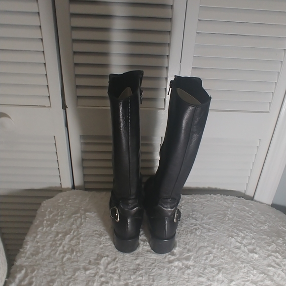 Italian black leather boots SZ 7 - Picture 10 of 10